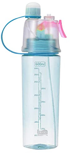 Misting Water Bottle, 2-In-1 Water Bottle Mist, Leak Proof Mister Water Bottle, Mist 'N Sip Misting Water Bottle, Mist Spray Water Bottle with Handle, Cool Mist & Sip Water Bottle for Adults & Kids