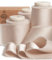 Vitalizart Satin Seidenband Helles Nude, Geschenkband 3,8 cm x 13,7 m mit Holzspule, Handgefertigte Stoffband für Geschenkverpackungen, Festliche Dekorationen, DIY-Basteleien, Hochzeitssträuße