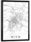 artboxONE Poster mit schwarzem Rahmen 18x13 cm Schwarzweiß Wiener Stadtplan - Bild Wien Stadt Wien stadtplan von Wien