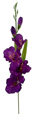 Floratexx Künstliche Blumen Gladiole in Lila Purple ca. 60cm. Kunstblume Schwertlilie Freesie Blumen für Sommer Dekoblumen