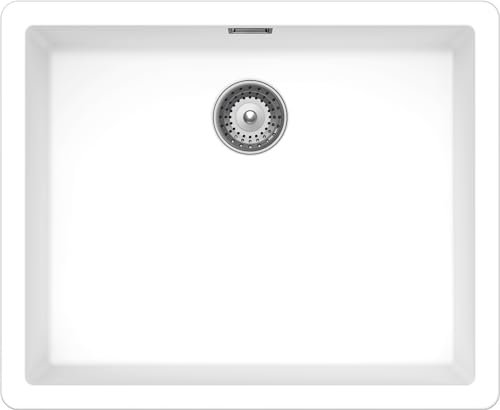 SCHOCK | Fregadero de cocina Greenwich N100L 1 cubeta, material Cristadur®, DAY blanco mate, 556 x 456 mm