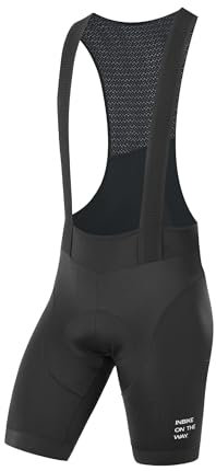 INBIKE Salopette Ciclismo Uomo Estivi Imbottite 3D Pantaloncini con Bretelle da Bici da Strada MTB Asciugatura Rapida Traspirante(Nero,L)