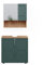 Vicco Badmöbel-Set Irma, Goldkraft Eiche/Grün, 2 Teile, Unterschrank 60 cm