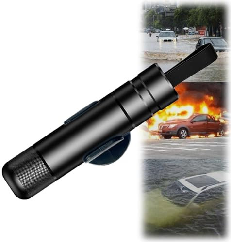Safe Hammer Glass Breaker Car Safety Hammer Seat Belt Cutter Car (Black)