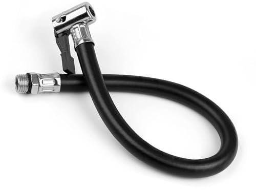 Reifenfüller, Reifenfüllerschlauch, Autoventil, Reifenfüllerschlauch, Ventilverlängerung, 13 mm, Gummi, Metall, für Fahrräder, Motorräder und Autos