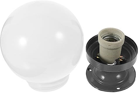 HOMOCONO Pantalla de Lámpara de Globo Acrílica Esférica para Farolas de Exterior Cubierta de Repuesto para Iluminación de Jardín y Patio Sombra de Lámpara de Poste Diseño