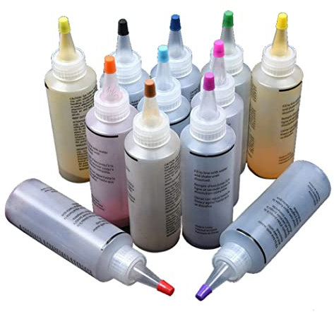 12 piezas Accesorios permanentes Pinturas textiles Un paso Jacquard Colorido Tie Dye Kit tela no tóxica Decoración de tela de graffiti de graffiti