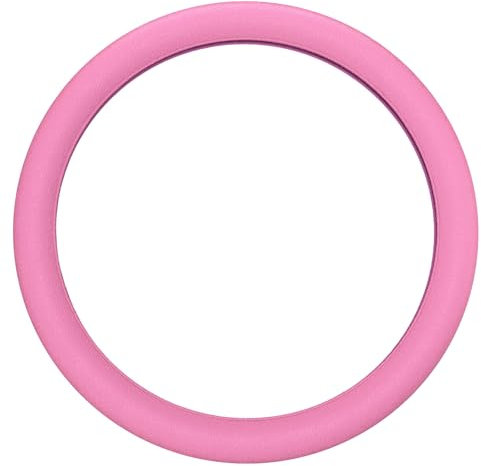 LRITER Car Steering Wheel Cover, Anti-Slip Silicone Steering Wheel Protector, Universal Car Accessories Wheel Cover for Most of Cars (Pink)