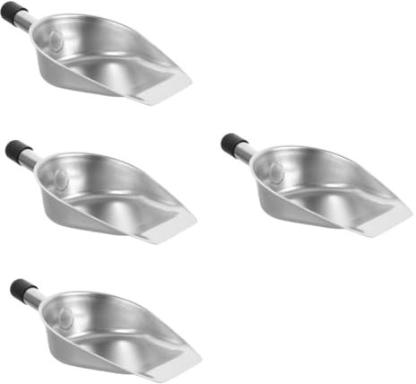 Ciieeo 4 Piezas Pala de Basura escobilla recogedor de Basura Mini recogedor Pala de Cocina Pala de Limpieza Conveniente recogedor Creativo Acero Inoxidable