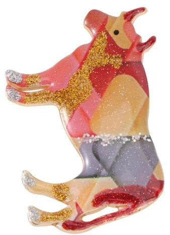 TOGEVAL Modische Brosche in Ochsenform Kreative Brosche Aus Legierung Schickes Accessoire Für Besondere Anlässe