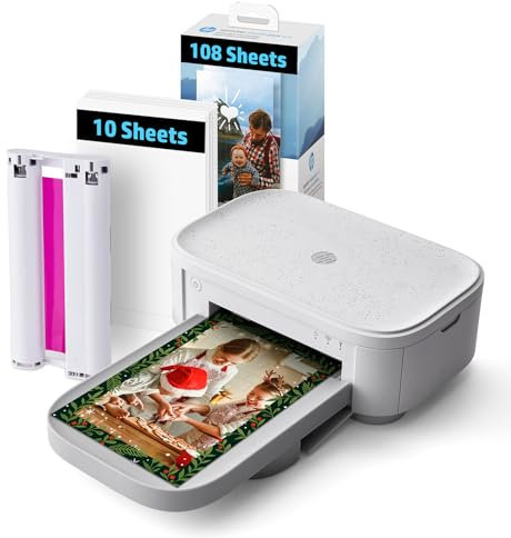 HP Sprocket Studio Plus 4x6 Sofortbilddrucker – 118 Blatt Paket – Kabellos, Wi-Fi, Farbsublimation