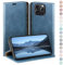 HUOUH for iPhone 13 Pro Max 6.7 Wallet case with RFID Blocking PU Leather,Flip Folio Book covers,Credit Card Holder Shockproof Phone case Women Men for Apple 13 Pro Max case Bright Blue