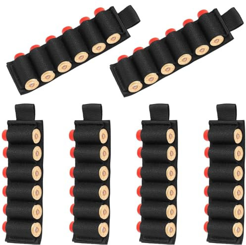 6 Stück Runde Kartenhalter mit MOLLE-Tasche und Klettverschluss für Gewehre und Jagdgewehre