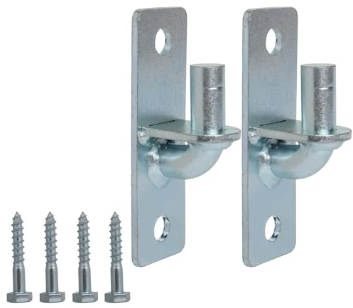 2pz Cerniere per Cancelli, in Metallo Resistenti Cancelli con Maglie di Catena con 4 Viti per Ferramenta Esterni