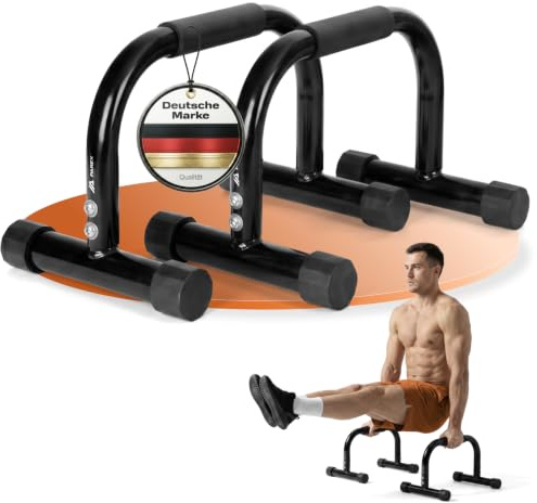 Parex Parallettes aus Stahl, gelenkschonende & rutschfeste Liegestützgriffe, Calisthenics Equipment für Indoor & Outdoor, Push-Up Bars, ideal für Handstand & Liegestütze