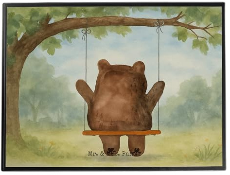 Mr. & Mrs. Panda tischauflage Bär Schaukel Design - Geschenk, schreibtischunterlagen, Unterlage Schreibtisch, tischmatten, Teddy, schreibtischunterlage, schreibauflage, Schreibunterlage