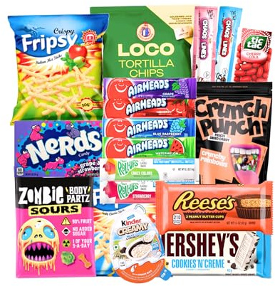 Amerikanische Süßigkeiten Box – 10-teiliger Mix aus Amerika & der ganzen Welt | Originale Trendprodukte | Geschenkidee für Geburtstage, Weihnachten & Snack-Fans