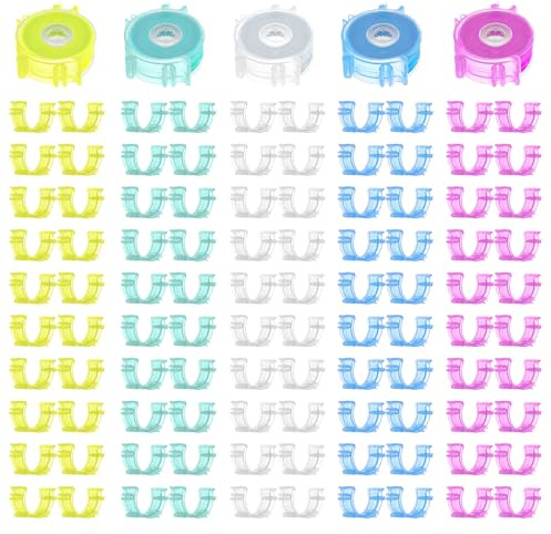 100 Stück Spulenhalter Clips Bunte Nähspulen Kleine Clips Spulenfadenhalter Kunststoff Spulen Faden Spule Klemmen Nähwerkzeug Clip für Garnrollen