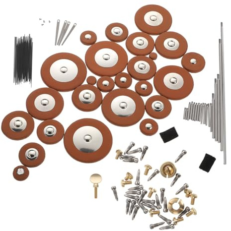 NIYANGLE Altsaxophon Reparaturset Metall Schaffell mit Schraubenfeder Langlebiges Saxophon Wartungszubehör für Blasinstrumente Transportables Selbstgemacht Werkzeug Zufällige Farbe