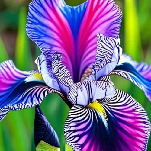 Schwertlilien Iris – Winterhart & langblühend, leuchtende Akzente für Außenbereiche-4knolle-F