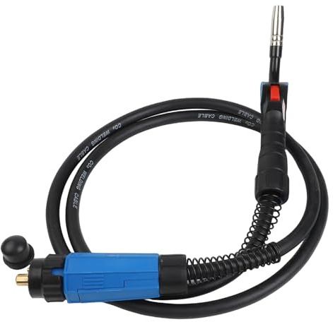 EasyByMall Chalumeau de soudage MIG MB-15AK avec tête flexible, longueur de 3 m, cycle de service de 250 A, construction en cuivre/laiton, pour soudeurs MIG/MAG