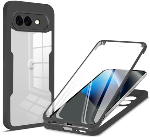 betterfon 360 Grad Hülle kompatibel mit Google Pixel 10a - Full Body Case, Rundumschutz vorne & hinten, Stoßfeste Schutzhülle inkl. Displayschutz, Schwarz