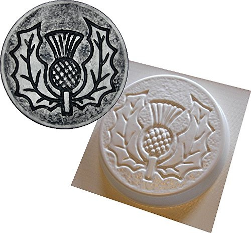 dennycraftmoulds Scottish Thistle Stepping Stone Mould Reusable ABS Plastic Mold For Making Concrete Garden Ornaments