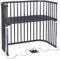 babybay Boxspring XXL Beistellbett aus massivem Buchenholz / Kinderbett Höhe stufenlos verstellbar & umweltfreundlich / mitwachsendes Babybett (schiefergrau lackiert)