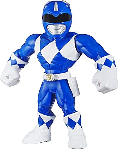 Power Rangers Playskool Heroes Mega Mighties 25 cm große Blauer Ranger Figur, Spielzeuge zum Sammeln, Kinder ab 3 Jahren