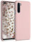 kwmobile Hülle kompatibel mit OnePlus Nord Hülle - Silikon Handy Case - Handyhülle weiche Oberfläche - kabelloses Laden - Altrosa