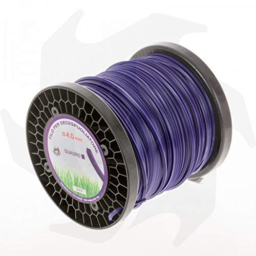 Filo per decespugliatore Bazargiusto ideale per utilizzo professionale sfalcio erba rovi (filo quadro 4mm - 150 mt)