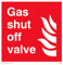 Valvola di chiusura a gas con fiamme segno - 100x100mm - S10
