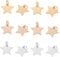 BENECREAT 30Pcs 3 gemischte Farben 304 Edelstahl Stern Charms Flach Baumeln Mini Anhänger (12x11mm) Für Schmuckherstellung DIY Halskette Armband