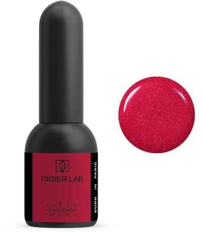 DIDIER LAB Premium Gel Nail Polish Studios Crazy Disco – TPO-Free UV LED Colour – Long-Lasting High Gloss Finish – Rich Pigmentation with Easy Application – Chip Resistant Soak-Off – 8ml