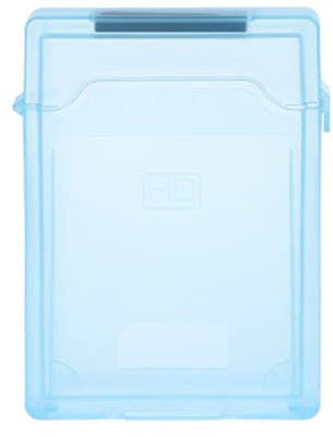 Boîtier de Disque Dur, boîtier de Disque Dur 2,5'' IDE SATA HDD Boîtier de Protection pour Disque Dur Boîtier de Disque Dur Externe en Plastique Portable (Bleu)