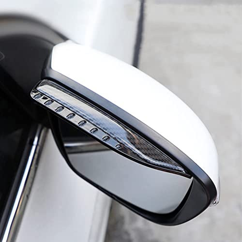 Mioloe 2 STÜCKE Universal Auto Rückspiegel Regenschutz Sonnenblende Augenbraue Kohlefaser Seitenspiegel Regenschutz Auto Zubehör (03)
