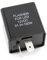 HISports 2-poliges Blinkrelais - Blinkfrequenz-Steuerrelais für Fahrzeugmotorräder für elektronische LED-Blinker, einstellbares Blinkrelais, 12 V, 0,02 A-10 A, Schwarz