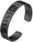 FaithHeart Bijoux Bracelet Runes 15mm Viking Nordique pour Homme Jonc Ouvert Noir Acier Inoxydable