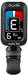 CHERUB Accordeur guitare pince clip chromatique - batterie rechargeable + auto-on