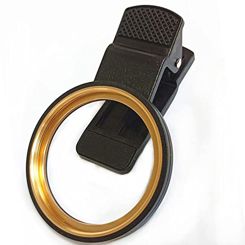 Clip di filettatura universale portatile da 52 mm per fotocamera cellulare Assistente obiettivo e filtri effetti, per iPhone, Samsung