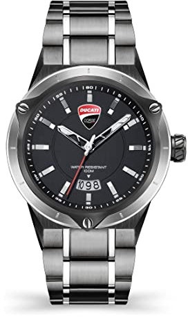 Ducati Unisex Analog Quarz Uhr mit Edelstahl Armband DTWGH2019704