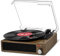 Giradischi Vinili, FYDEE Giradischi Vintage Portatile Bluetooth, Lettore Vinile con 3 Velocità 33/45/78 RPM e 2 Altoparlanti Incorporati, Supporto per Cuffie 3.5mm, RCA, AUX, Grigio