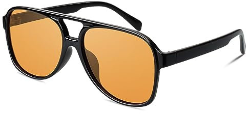 GQUEEN Retro Pilotenbrille Damen Herren 70s Polarisiert Sonnenbrille UV400