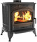 KRATKI Gusseisen Kamin KOZA K6 mit ASDP Ø 150 8 kW, Holzkamin freistehend, Energieklasse A