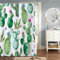 MIRRORANG 105x160cm Tropicale Impianti Tenda Della Doccia Acquerello Cactus e Fioritura Fiori Rossi Tenda Da Doccia per Bagno Impermeabile Tessuto In Poliestere Set