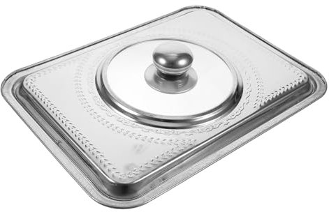 LIFKOME Cubierta Protectora De Inoxidable Para Platos De Pescado y Comida Para Parrillas y Cocinas Resistente y Fácil De Usar