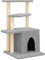 vidaXL Arbre à Chat avec griffoirs en sisal Gris Clair 83,5 cm