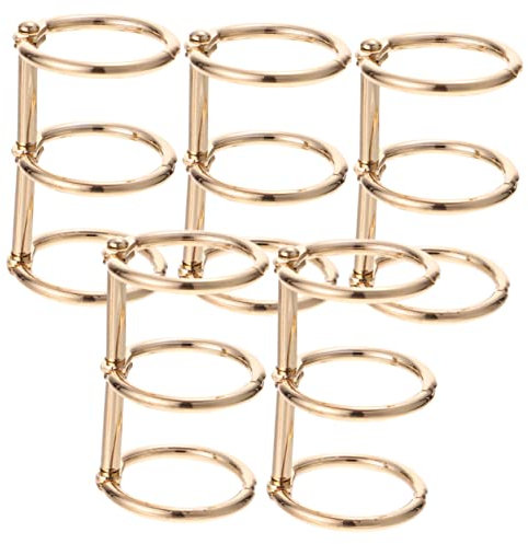 WOFASHPURET 5stücke Metall-binderringe Loseblatt-binderringe Binderringe Ersatz-binderringe Für Diy-buchringe Legierungs-binderringe