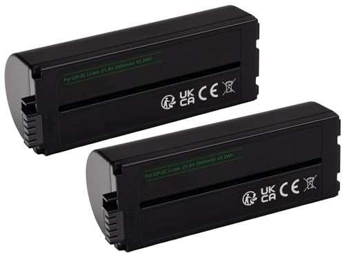 2er-Set Akku kompatibel mit Canon Selphy | Ersatz für Canon NB-CP2L Akku (2000mAh)