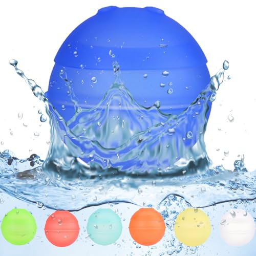 Bombas de agua con cierre automático, 7 unidades de bombas de agua con cierre automático, relleno rápido, pelota de agua de silicona para niños y adultos para juguetes al aire libre, fiestas de verano